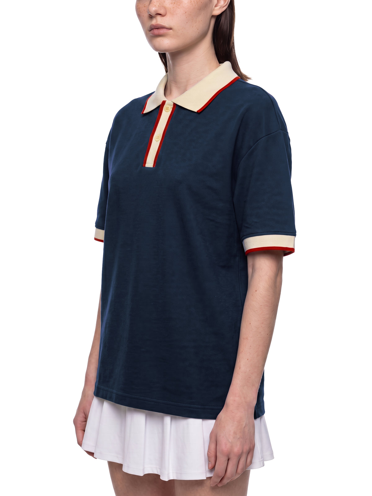 Unisex Color Block Polo Shirt