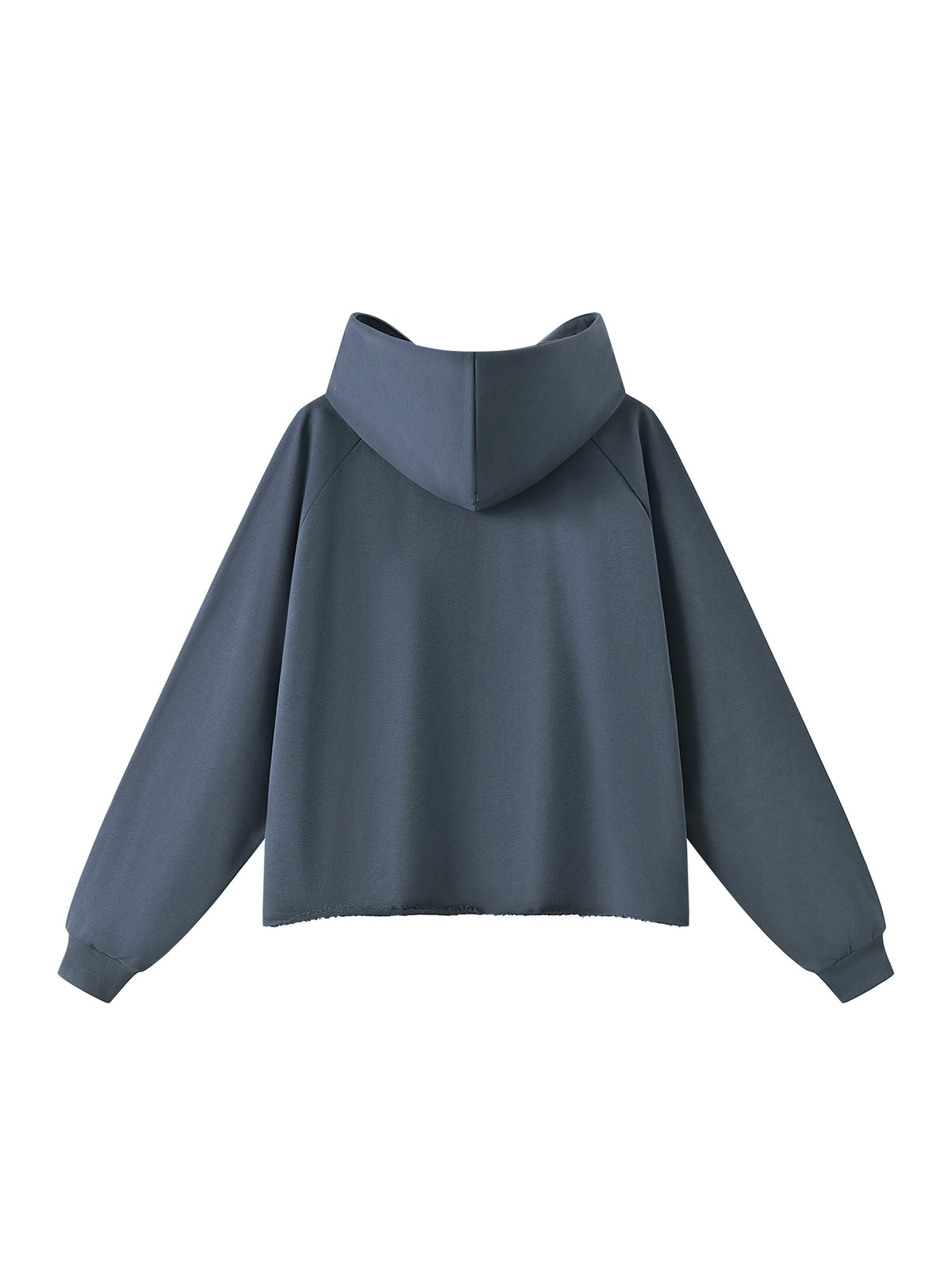 Unisex Vintage Wash Raw Edge Boxy Hoodie
