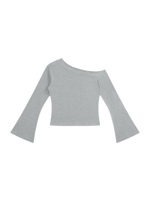 Women's Off-Shoulder Bell Sleeve T-Shirt