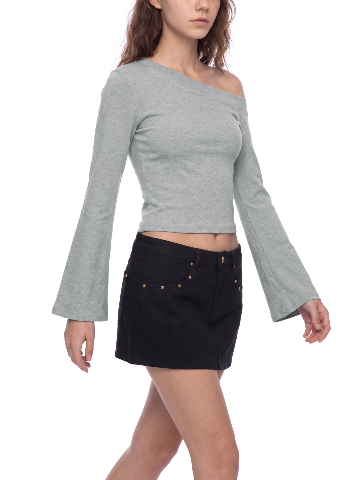 Women's Off-Shoulder Bell Sleeve T-Shirt