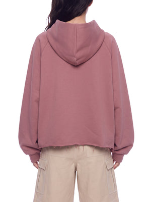 Unisex Vintage Wash Raw Edge Boxy Hoodie
