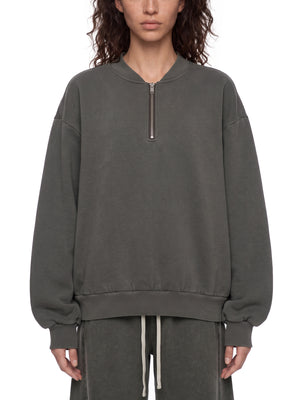 Unisex Vintage Wash Fleece Quarter Zip Sweatshirt