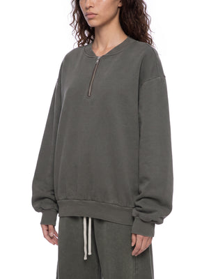 Unisex Vintage Wash Fleece Quarter Zip Sweatshirt